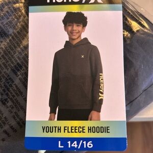 Hurley Youth Fleece Hoodie in Gray